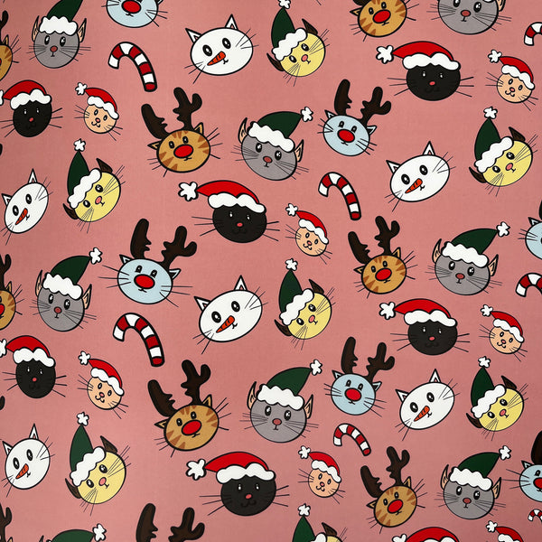 Christmas Kitties Wrapping Paper | Cat wrapping paper