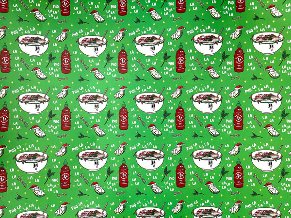 Asian Foods Wrapping Paper - Mix