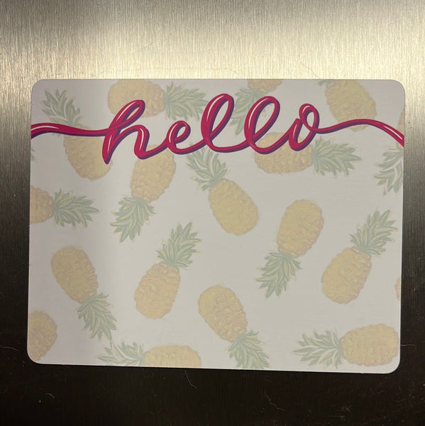 Fruit Pattern Stationery Notecard Set (5 cards) - Lychee, Dragon Fruit, Strawberries, Grapefruit